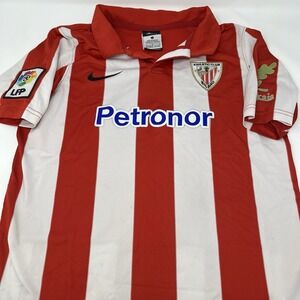Nike Athletic Club Bilbao Soccer Jersey LFP Petronor Red White Youth L